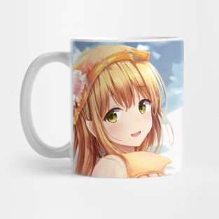 Cute anime face of blonde girl Mug